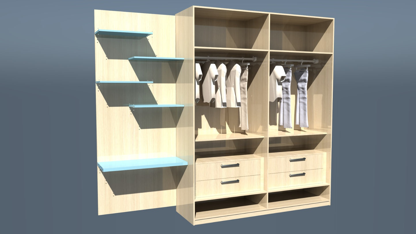 Bespoke wardrobe and desk unit